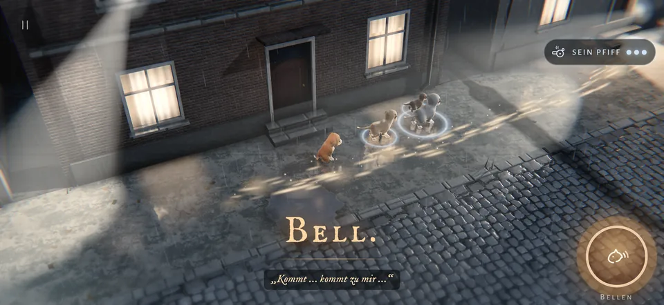 Die Straße nach Hause mit warmen Fenstern – zum ersten Mal sagt das Spiel: Bell.